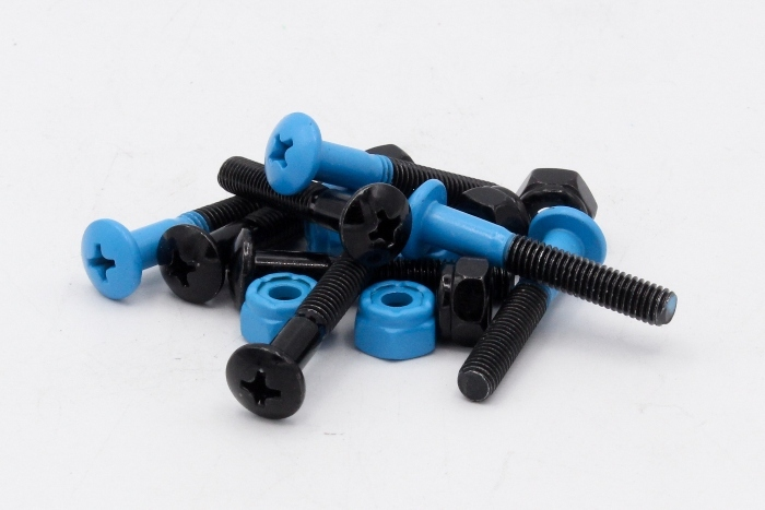 Tripin Sonic Blue 1.25" Phillips Hardware Panhead (Blue/Black)