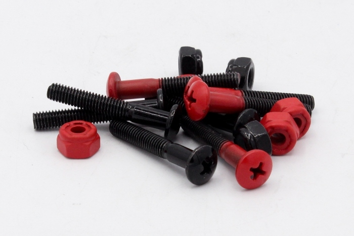 Tripin Red Hail-N 1.25" Phillips Hardware Panhead (Red/Black)