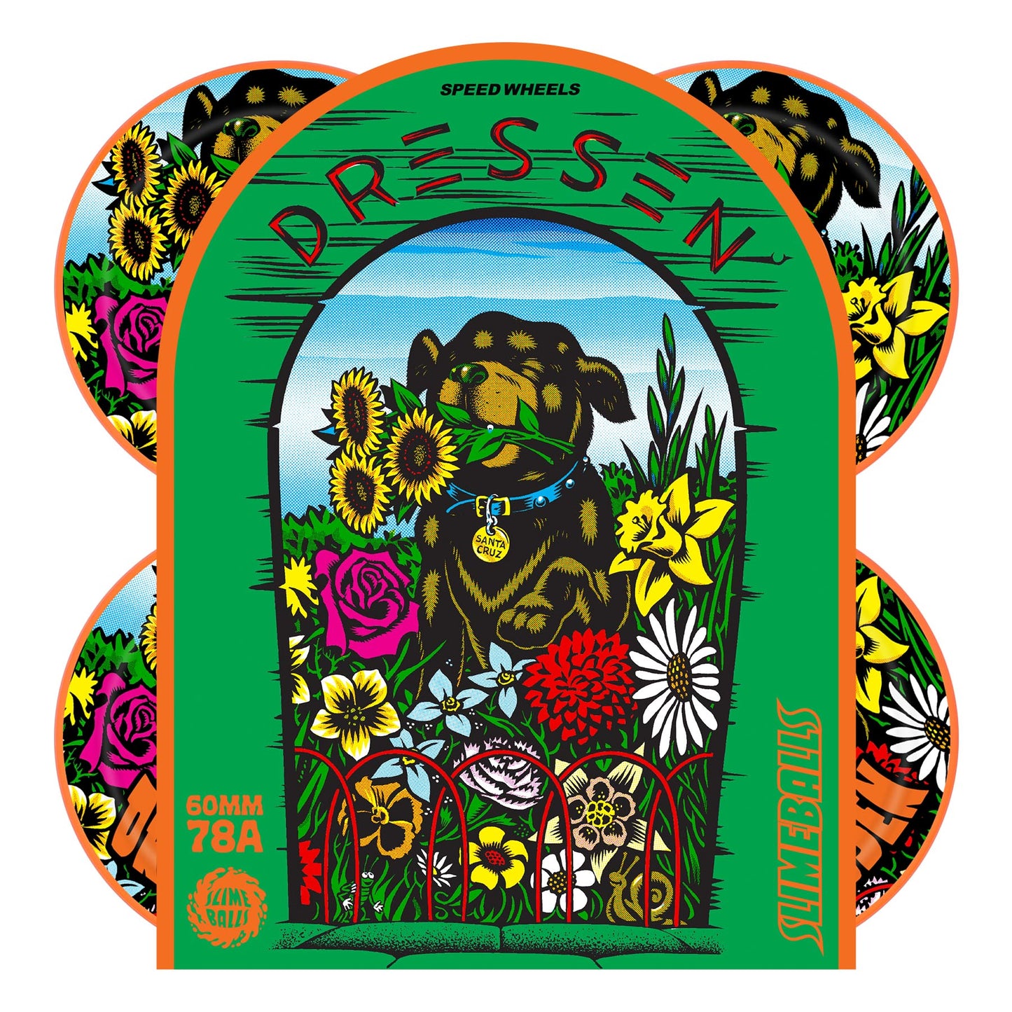 Eric Dressen Pup Reissue OG Slime Orange 60mm 78a Slime Balls Wheels