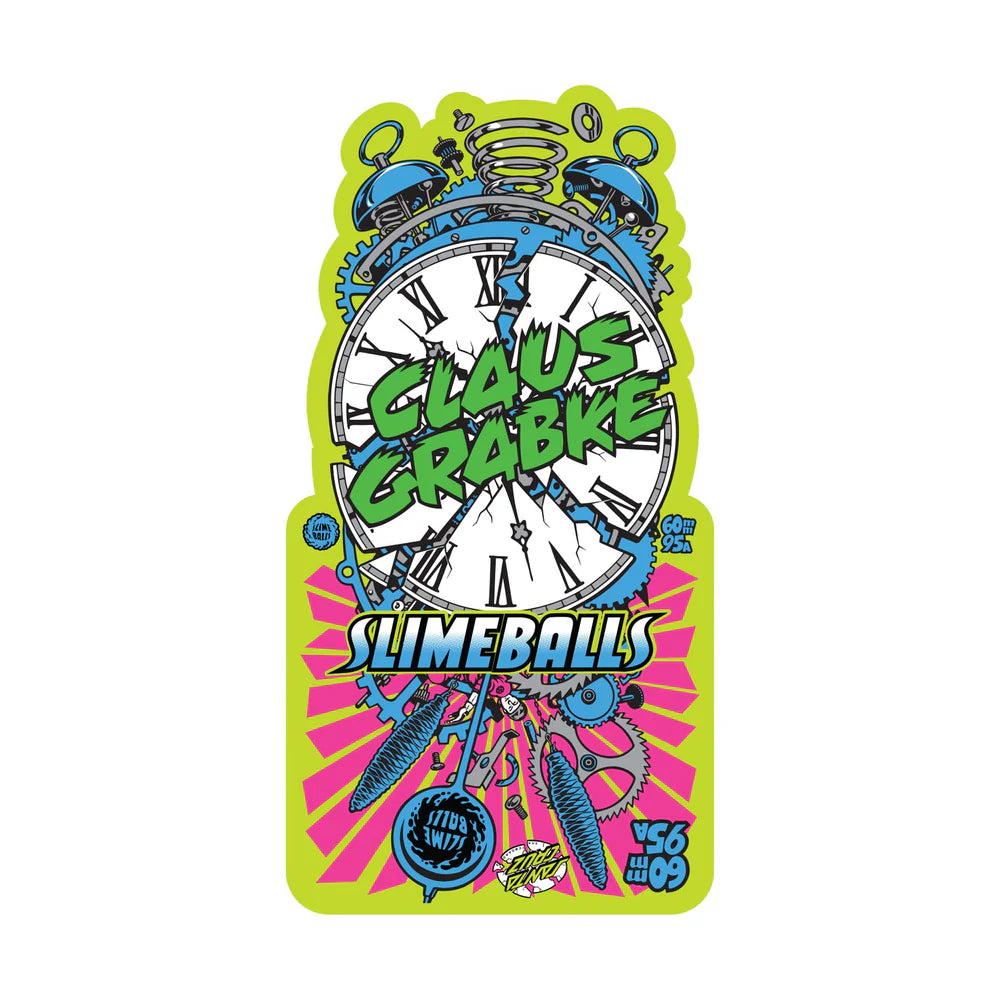 60mm Claus Grabke Reissue Vomits Neon Green 95a Slime Balls Skateboard Wheels