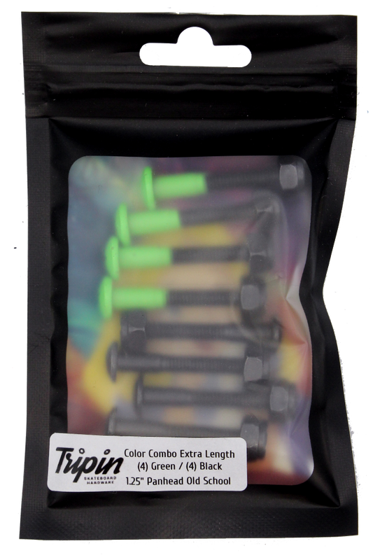 Tripin Sonic Green 1.25" Phillips Hardware Panhead (Green/Black)