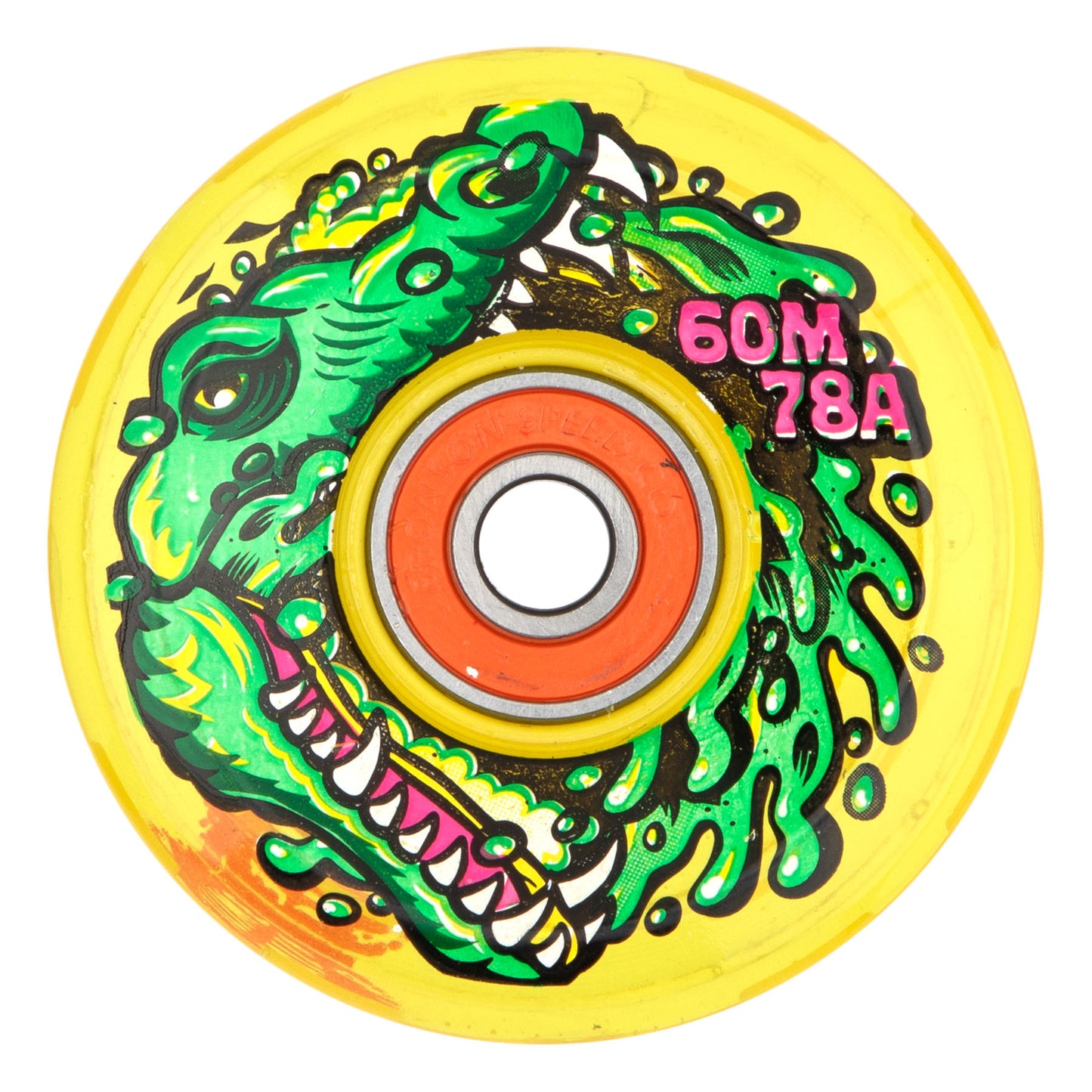 60mm Gator Swamp Spew Light Ups OG Slime Yellow 78a Slime Balls Wheels