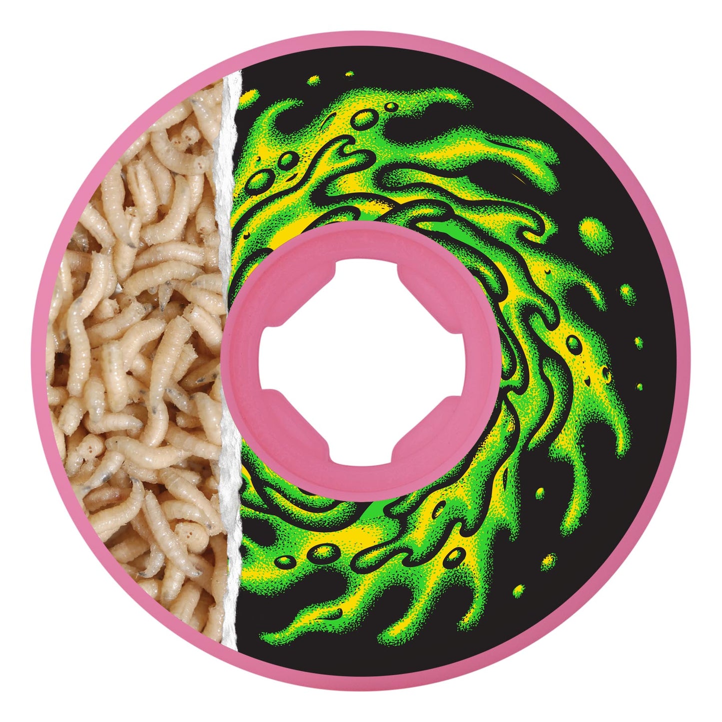 54mm Tear Away Maggots Neon Pink Hardline 97a Slime Balls Wheels