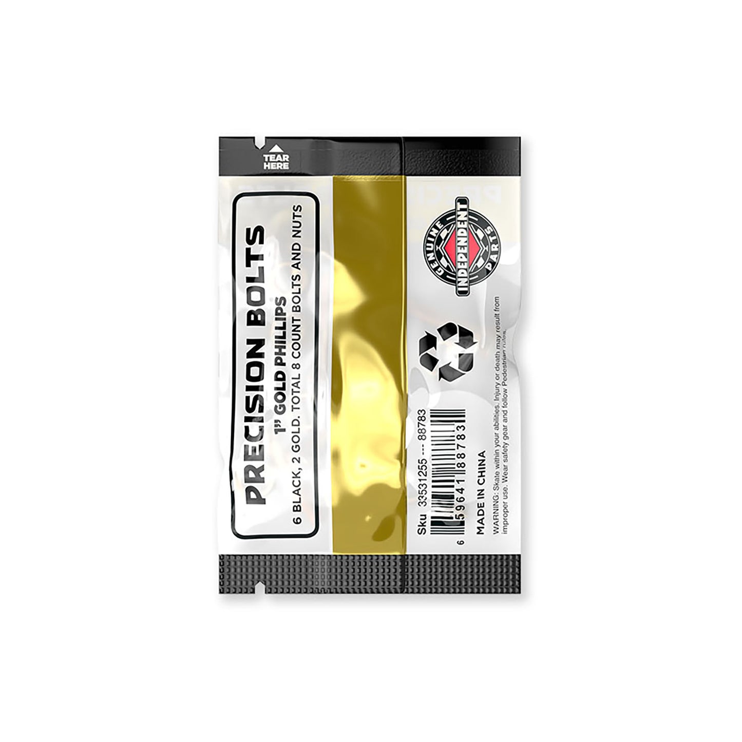 Independent Genuine Parts 1" Phillips Hardware (Gold/Black)