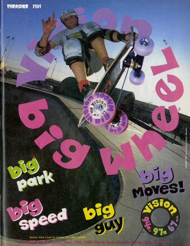 Old School NOS Vision Big Wheel Wheels 67MM/97A Yellow