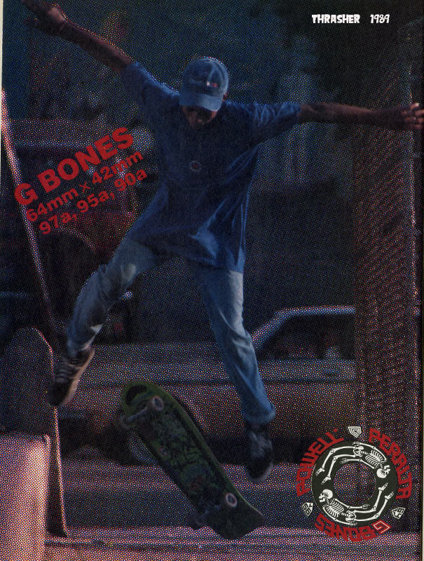 Powell Peralta Green G-Bones Wheels 64mm/97a (Set of 4)