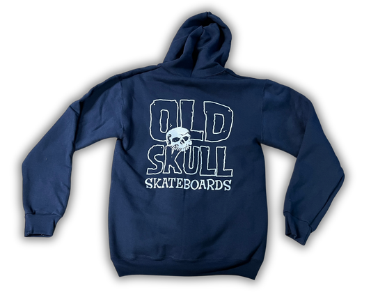 Old Skull Skate Shop Zip Up Hooded Sweatshirt (Navy)