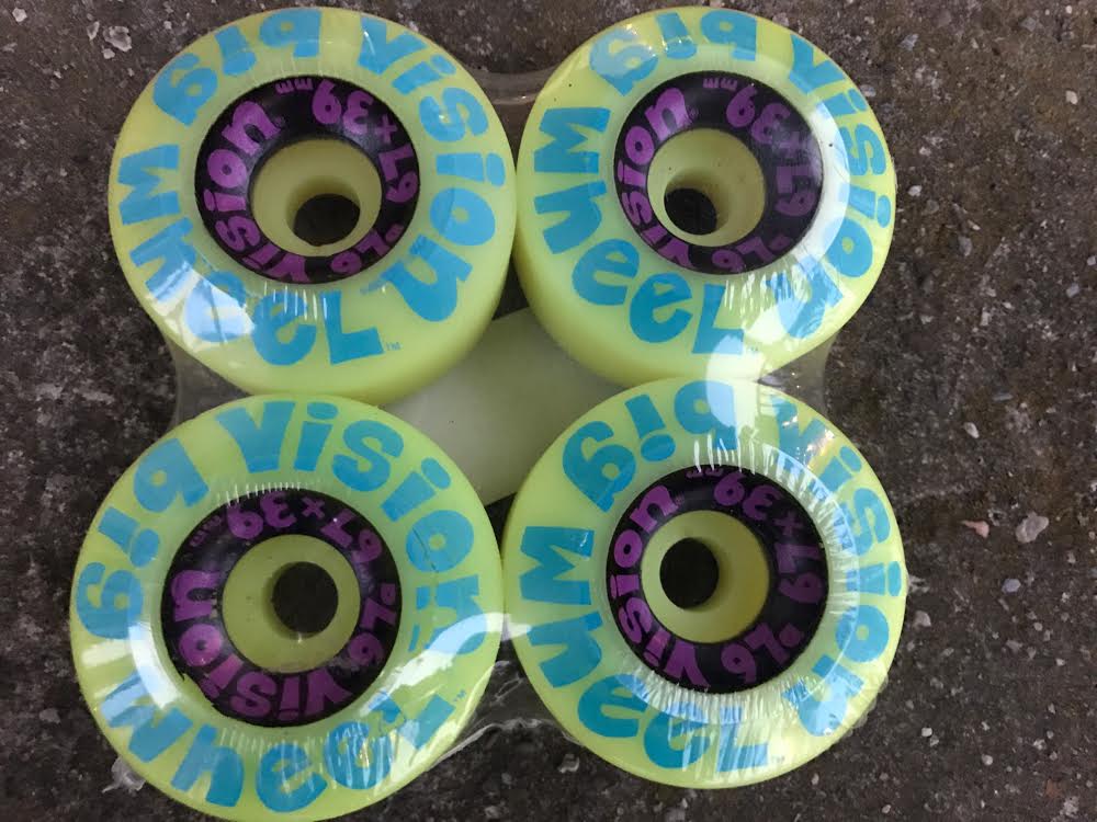 Old School NOS Vision Big Wheel Wheels 67MM/97A Yellow