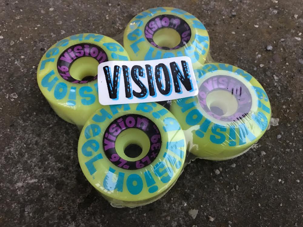 Old School NOS Vision Big Wheel Wheels 67MM/97A Yellow