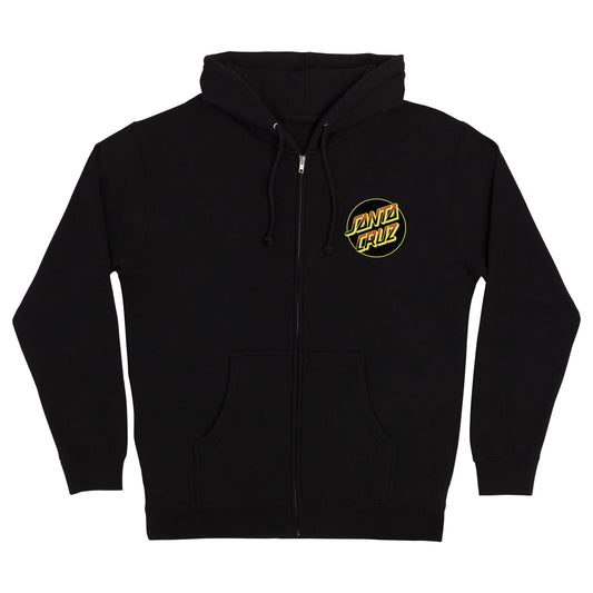 Santa Cruz Kendall Wolf Dot Zip Hooded Heavyweight Sweatshirt (Black)